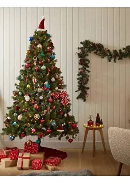 180 cm 580 Dal Yılbaşı Ağacı Gür Dallı Noel Ağacı Yılbaşı Çam Ağacı Demir Ayak Demir Gövdeli