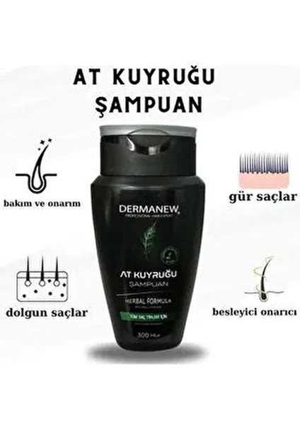 At Kuyruğu Şampuan - Yıpranmış ve Geç Uzayan Saçlar Için - Onarıcı Bakım Şampuanı - Hızlı Saç Uzatma modelleri