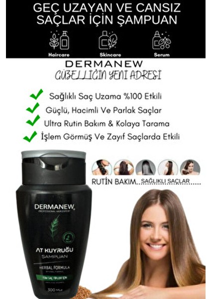 At Kuyruğu Şampuan - Yıpranmış ve Geç Uzayan Saçlar Için - Onarıcı Bakım Şampuanı - Hızlı Saç Uzatma fırsatları