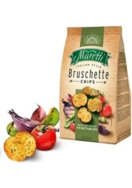 Bruschette Chips Akdeniz Sebzeli Kızarmış Ekmek 70 gr