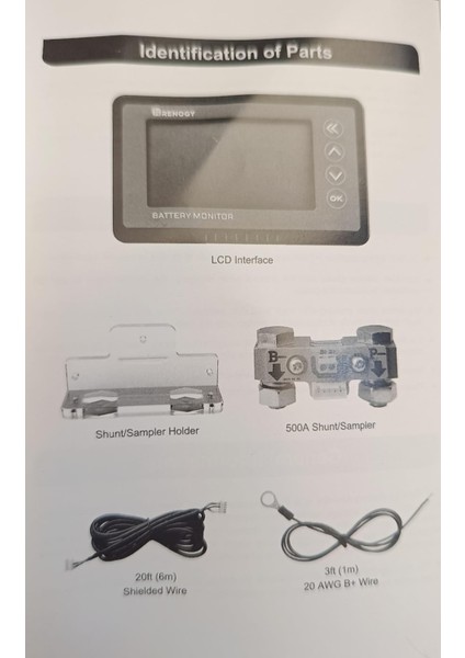 Renogy Batarya Monitörü , Akü Gösterge Paneli , Evrensel Pil Monitörü - Voltaj Aralığı 10V-120V ve 500A'E Kadar