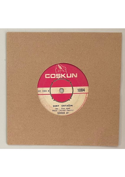 Şükran Ay Dert Ortağım - Bana Hürriyetimi Ver 45'lik Plak (Orjinal Dönem Baskı 45 Lik Plak)