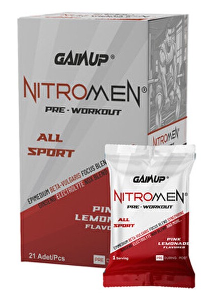 Nitromen Pre-Workout 21 Şase Çilek&limon Aromalı