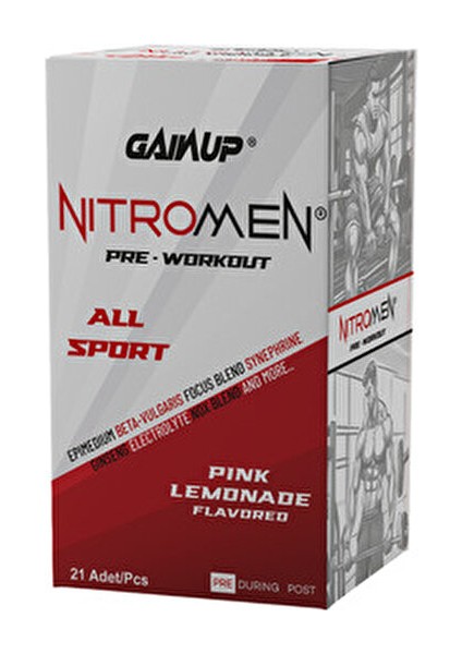 Nitromen Pre-Workout 21 Şase Çilek&limon Aromalı modelleri