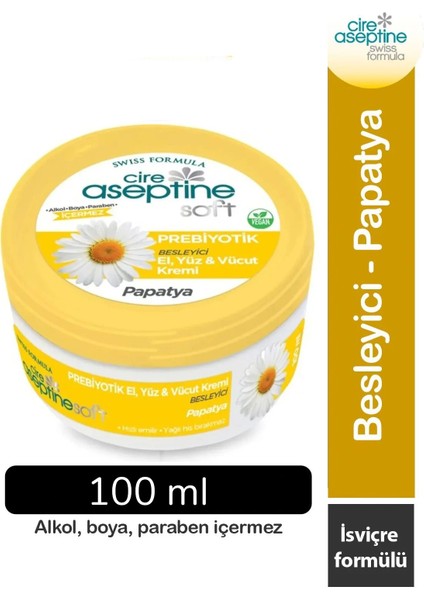 Cire Aseptine Soft Papatya Özlü Besleyici Prebiyotikli Krem 100 ml