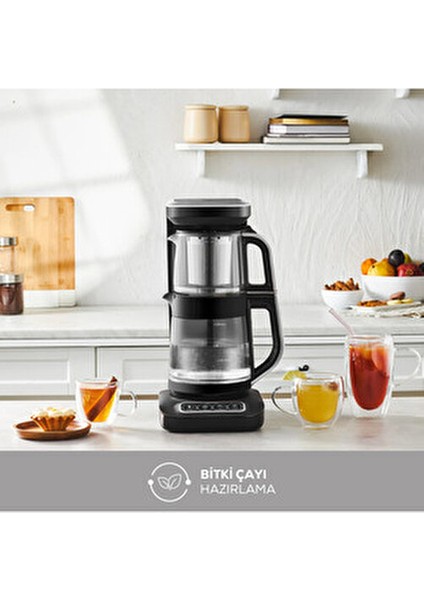 Premium Konuşan Wifi-Uzaktan Kontrollü Otomatik Cam Çay Makinesi ve Filtre Kahve Makinesi modelleri