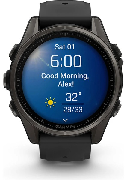 Fenix 8 - 43 mm Amoled Sapphire Karbon Gri Dlc Titanyum Siyah/gri Silikon Kayışlı fiyatları