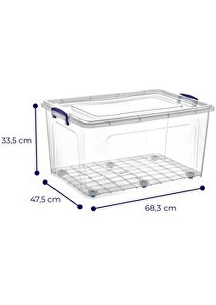 3lü 80 Lt Clear Box Saklama Kutusu fiyatları