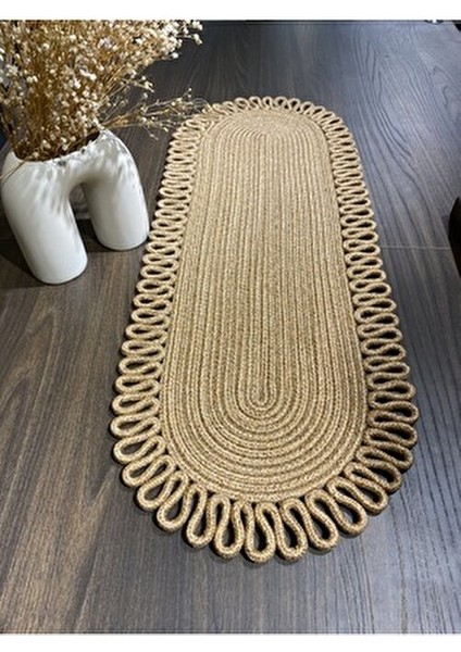 Galaxy Doğal Jüt, Desenli, Hasır, Amerikan Servis, Masa, Sehpa Örtüsü Runner. 30X80 modelleri