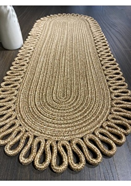 Galaxy Doğal Jüt, Desenli, Hasır, Amerikan Servis, Masa, Sehpa Örtüsü Runner. 30X80 fırsatları