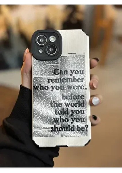 Iphone 13 ve 14 Uyumlu Kamera Korumalı Kaplama Gazete Tasarımlı Kılıf