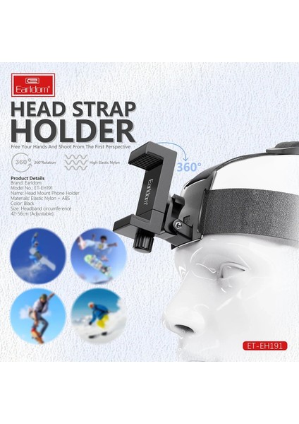 EH191 Lastikli Kamera Telefon Tutucu