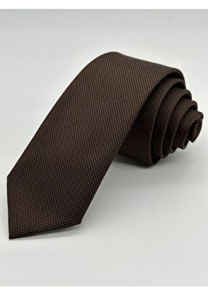 Kahverengi Kum Desenli Slim Kravat fiyatları