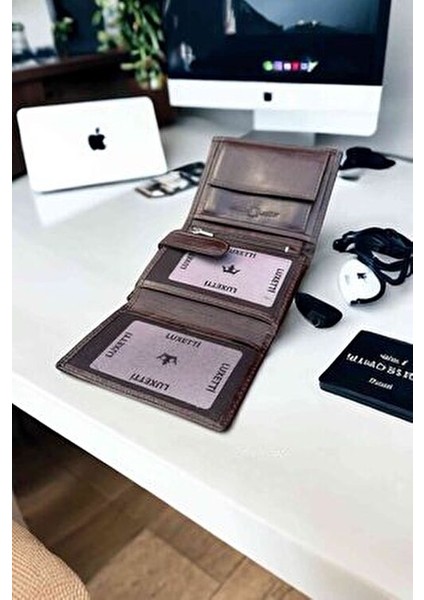Hakiki Deri Klasik Kahverengi Cüzdan (12CM x 9cm) fiyatları