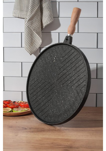 36 cm Çift Taraflı Bazlama,gözleme ve Izgara Tavası