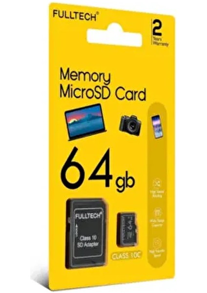 Atasoft 64 GB Yüksek Kapasiteli Sd Card Veri Depolama Kamera Bilgisayar Uyumlu Hafıza Kartı