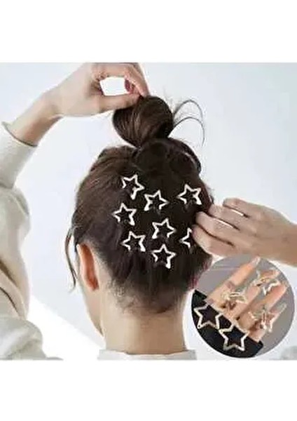 Vintage Yıldız Çıtçıt Metal Pens Toka Nikel Kaplama 5 Adet Kadınlar İçin Şık Aksesuar