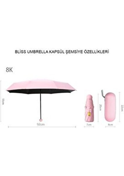 Özel Kılıflı Krem Şemsiye (Kapsül Şemsiye)