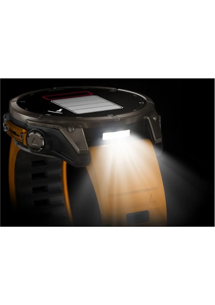 Fenix 8 – 47MM Amoled Sapphire Titanyum Turuncu/grafit Silikon Kayışlı