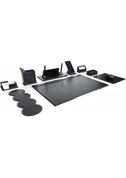 Isimlikli Çift Kalemli Siyah Deri Sümen Takımı PR409 Masa Isimliği Yeni Iş Ofis Hediyesi fiyatları