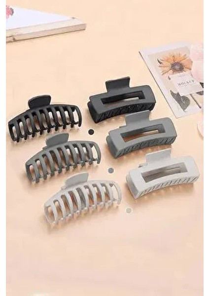 Kadın 6'lı Büyük Xl Mandal Toka Seti