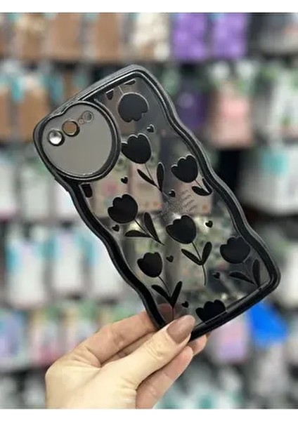 IPhone 7 Plus ve 8 Plus Uyumlu Siyah Lale Tasarım Kılıf fiyatları