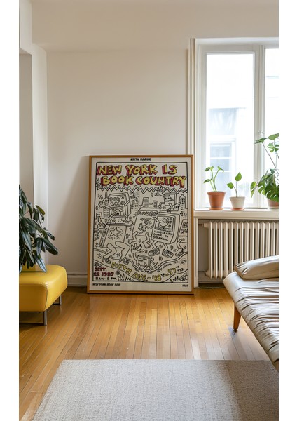 New York & Flowers - Doğal Ahşap Çerçeveli Tablo 2'li Set indirimleri