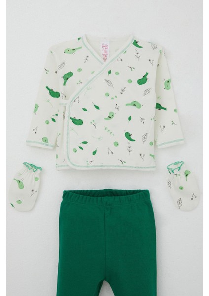 Kız Bebek Hastane Çıkışı 5 Li Bahar Temalı Sevimli Minik Serçe Desenli 0-3 Ay, Ekru modelleri