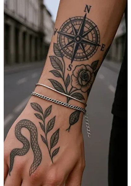 Unisex Kararmaz Ultra Ince Italyan Silindir ve Gurmet Zincir Gümüş Çelik Bileklik