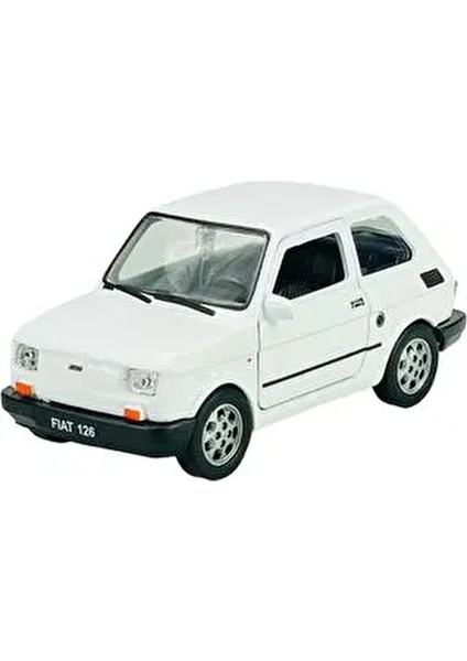 Lisanslı Fiat 126P Metal Araba 1:34 Ölçekli Çek Bırak Model Sarı Renk