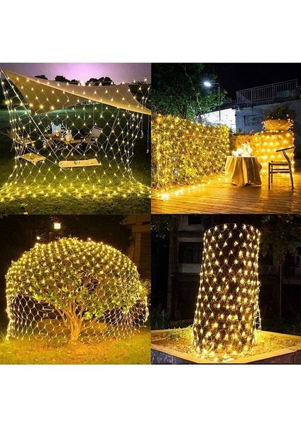 Ağ LED Işık 3x3 File Ağ Perde Gün Işığı LED Eklemeli 240 Ledli Örümcek Ağı Işığı Dükkan Bahçesüsü fiyatları