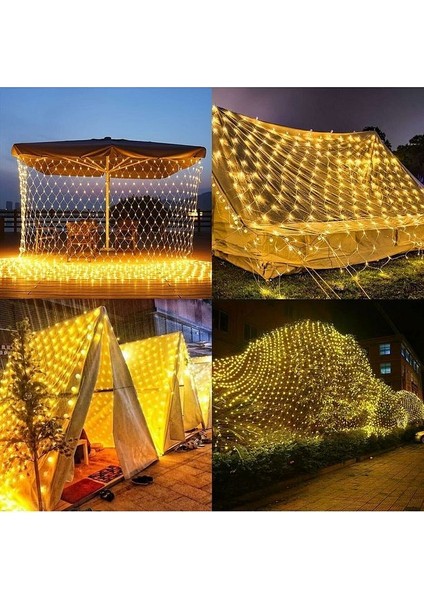 Ağ LED Işık 3x3 File Ağ Perde Gün Işığı LED Eklemeli 240 Ledli Örümcek Ağı Işığı Dükkan Bahçesüsü indirimleri