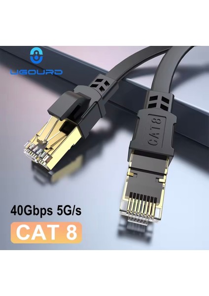 2-Metre Cat 8 Ethernet Kablosu 40GPBS+5G+2000 Mhz. RJ45 Konnektör Ce+Fc+Rohs Lisanslı Orjinal indirimleri