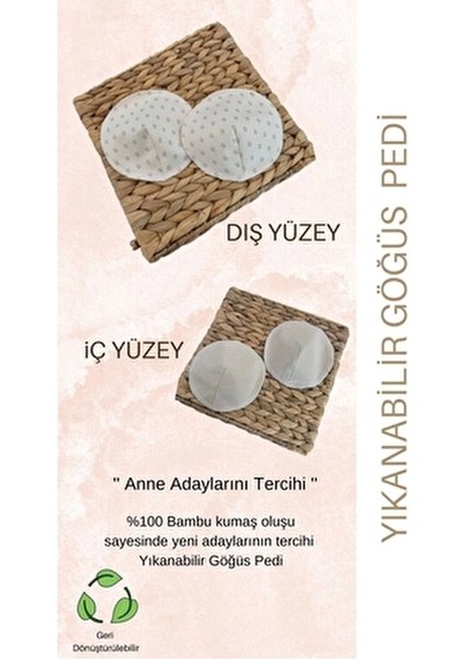 Bambu Sızdırmaz Yıkanabilir Göğüs Pedi ( Çift ) modelleri