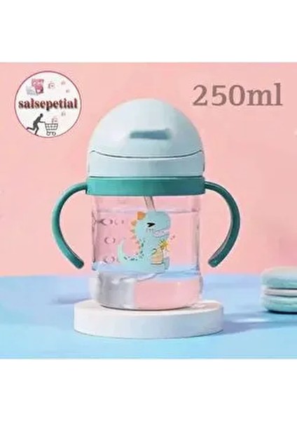 250ML Figürlü Pipeti Suluk Bebek Matara Sevimli Su Şişesi Bebek Pipetli Biberon Matara