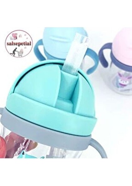 250ML Figürlü Pipeti Suluk Bebek Matara Sevimli Su Şişesi Bebek Pipetli Biberon Matara