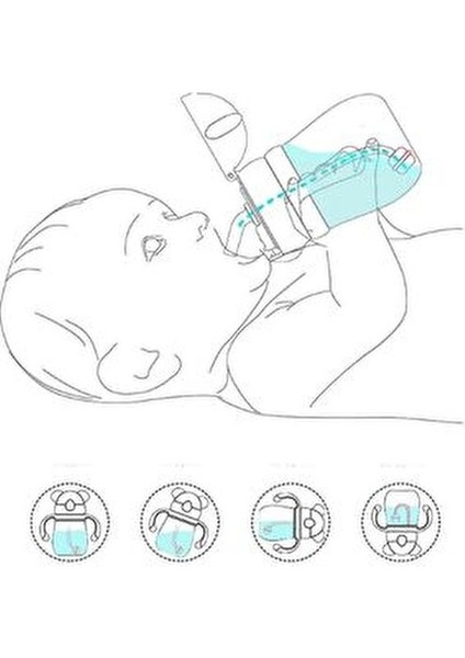 250ML Figürlü Pipeti Suluk Bebek Matara Sevimli Su Şişesi Bebek Pipetli Yatarken Içme Aparatı Var