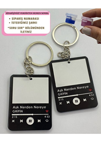 Sevgili Parmak Izi Anahtarlık - Siyah - Hediye - Çift - 2 Adet fiyatları