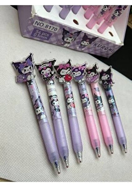 Kawaii Kuromi Figür Tükenmez Kalem 1 Adet Silinebilir Renkli Tasarım modelleri