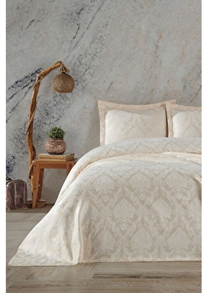 Dora Çift Kişilik Yatak Örtüsü Seti (Krem) fiyatları