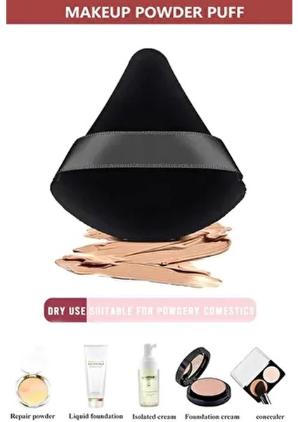 Pudra Fondöten Bb Krem Yıkanabilir Siyah Uygulama Aparatı Puff Sünger