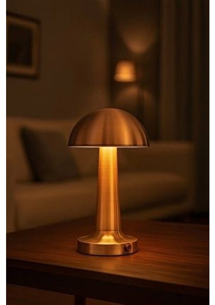 Bakır Renk Dokunmatik Şarjlı LED Masa Lambası CT-8430