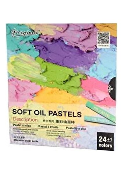 Giorgione Profesyonel Soft Oil Pastel Boya Seti 24+1 Li Klasik