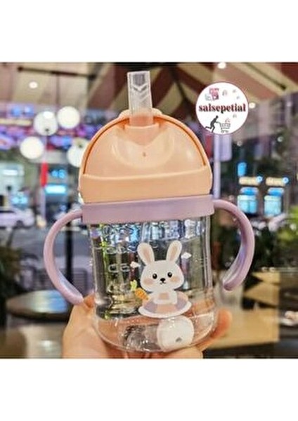 250ML Bebek Matara Figürlü Pipetli Plastik Su Şişesi Renkli ve Eğlenceli fiyatları