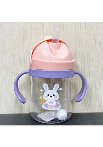 250ML Bebek Matara Figürlü Pipetli Plastik Su Şişesi Renkli ve Eğlenceli modelleri