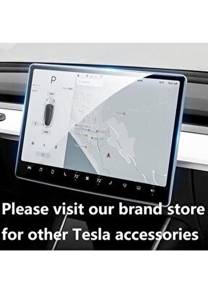 Tesla Model Y Uyumlu 15INÇ Multimedya Auido Ekran Koruyucu Cam Film Çizilmez Araç Screen Protector indirimleri