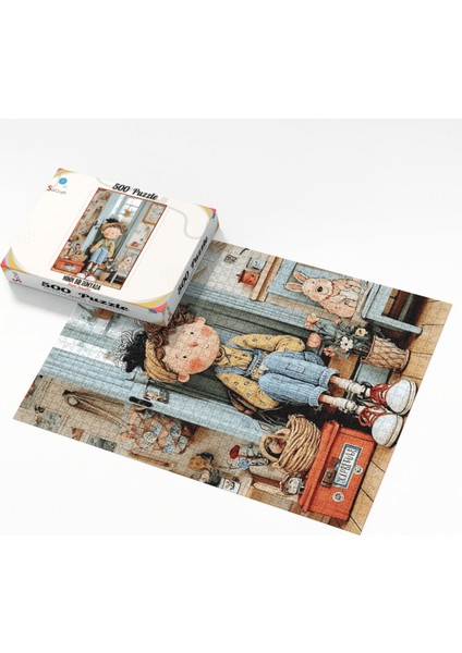 500 Parça Puzzle Minik Bir Dünyada Büyük Hayaller modelleri
