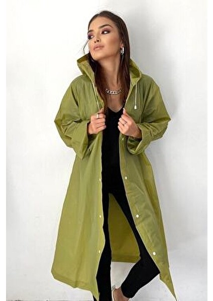 Kadın Erkek Yağmurluk Kapüşonlu Çıtçıtlı Eva Sarı Yağmurluk Unisex indirimleri