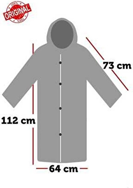 Kadın Erkek Yağmurluk Kapüşonlu Çıtçıtlı Eva Sarı Yağmurluk Unisex