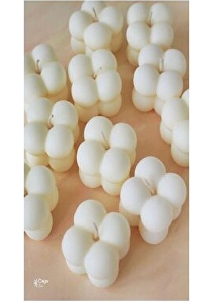 Bernami Küçük Bubble Candle Mum Kokulu Dekoratif Mum El Yapımı %100 Doğal Mum 1 Adet modelleri